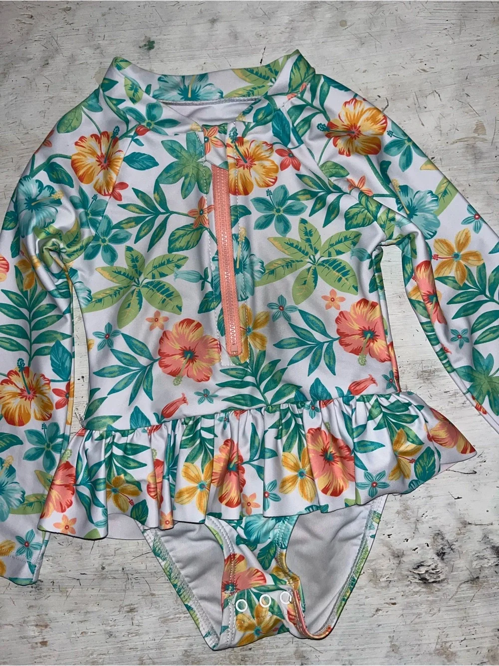 Little Me full piece rash guard swimsuit | size 3t